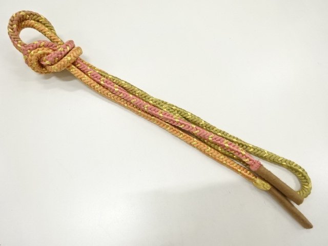 JAPANESE KIMONO / UNUSED HAND-TIED OBIJIME